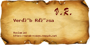 Veréb Rózsa névjegykártya