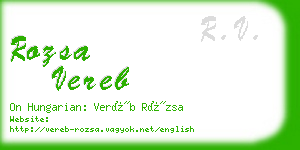 rozsa vereb business card